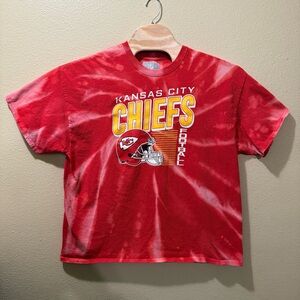 Men’s 2XL NFL Kansas City Chiefs Upcycled Bleached Tie Dye Shirt